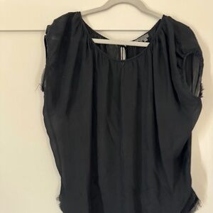 Vince sheer black top